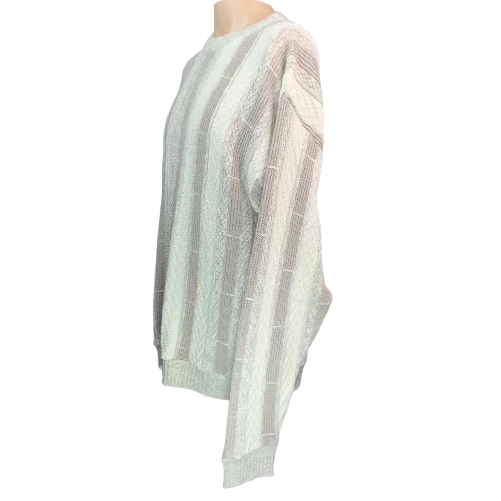 Shenandoah Large Vintage Sweater Grandpa Core 90's Neutral Textured